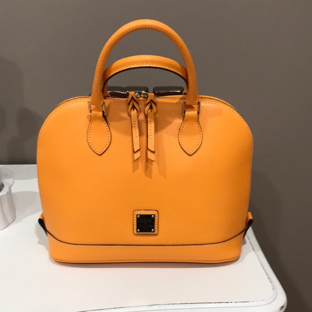 Dooney and Bourke zip zip satchel (melon) with dust bag